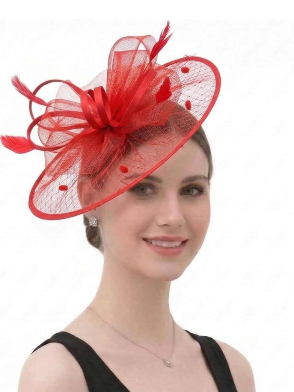 NEW! Chic Red Kentucky Derby Hat